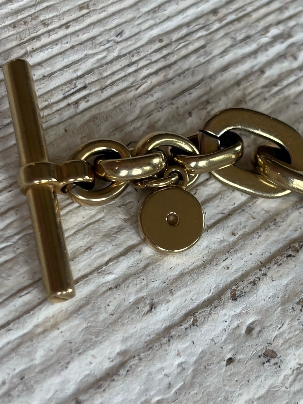 MICHAEL KORS $145 Y2K 2012 Padlock Charm Bracelet Gold-Tone - Picture 7 of 9